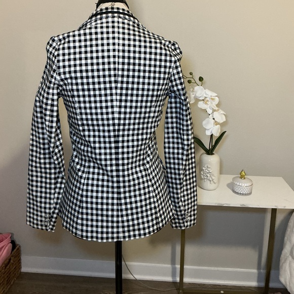 XOXO Women's Black and White Checkered Blazer - Picture 2 of 7